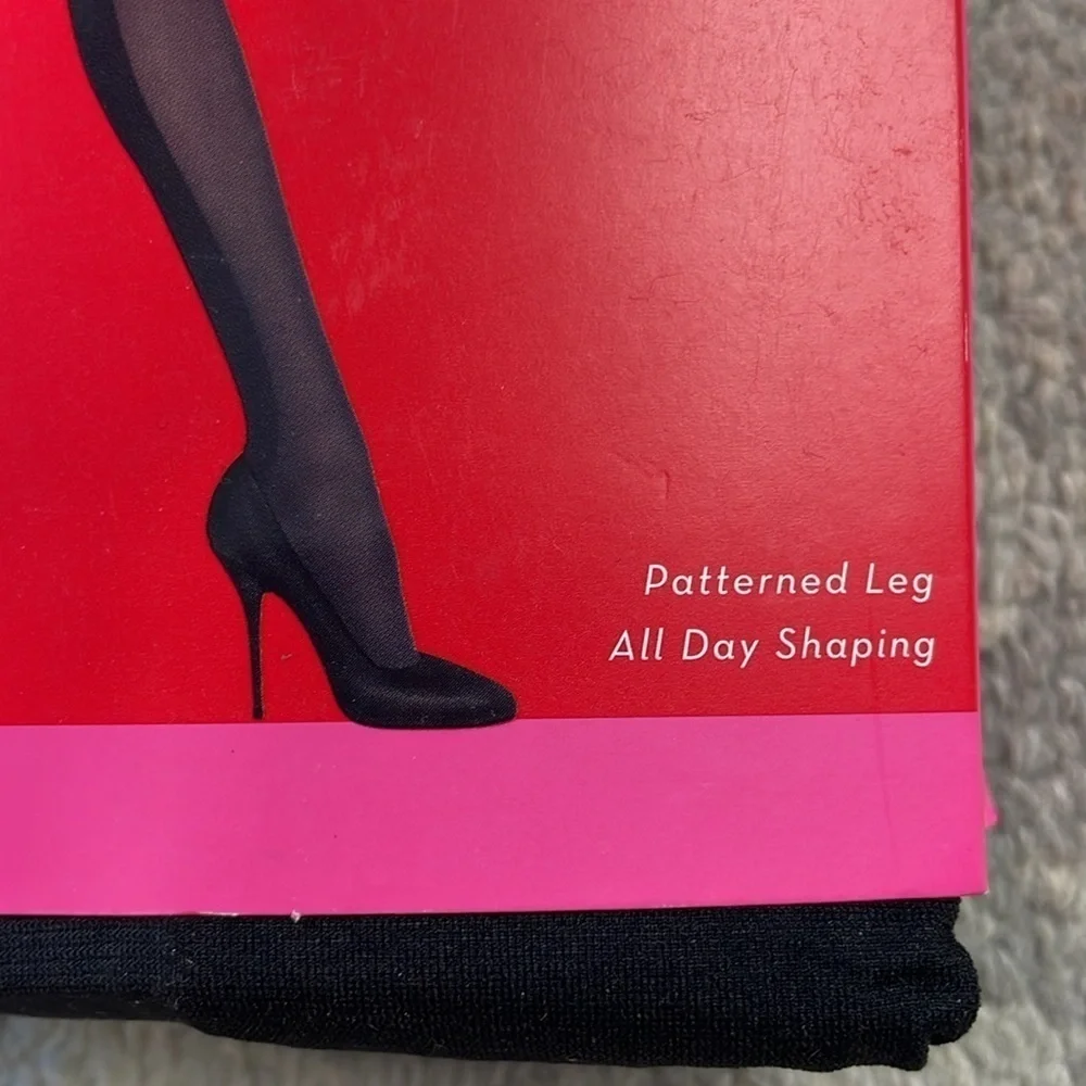 Spanx Tights Double Take Very Black Shaping Smoothing Tummy Control Sz C